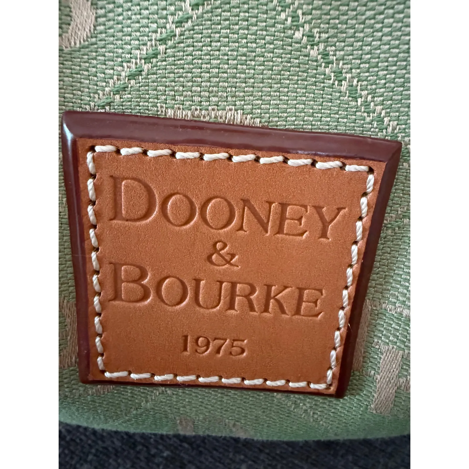 Dooney & Bourke Vintage Y2K Small Duffle Bag Green Canvas Logo NWT - Image 4