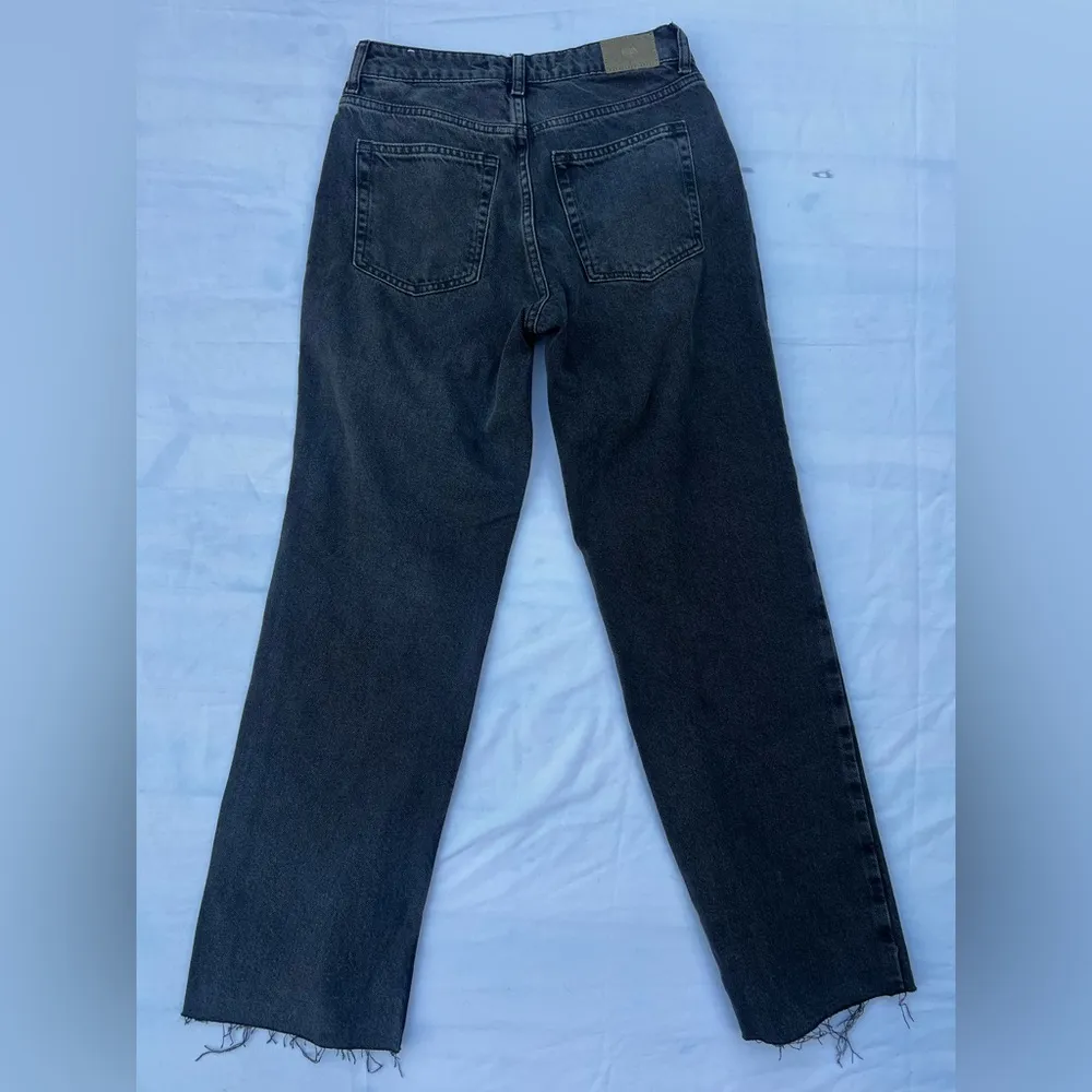 Zara Black washed Frayed Hem Jeans - Image 2