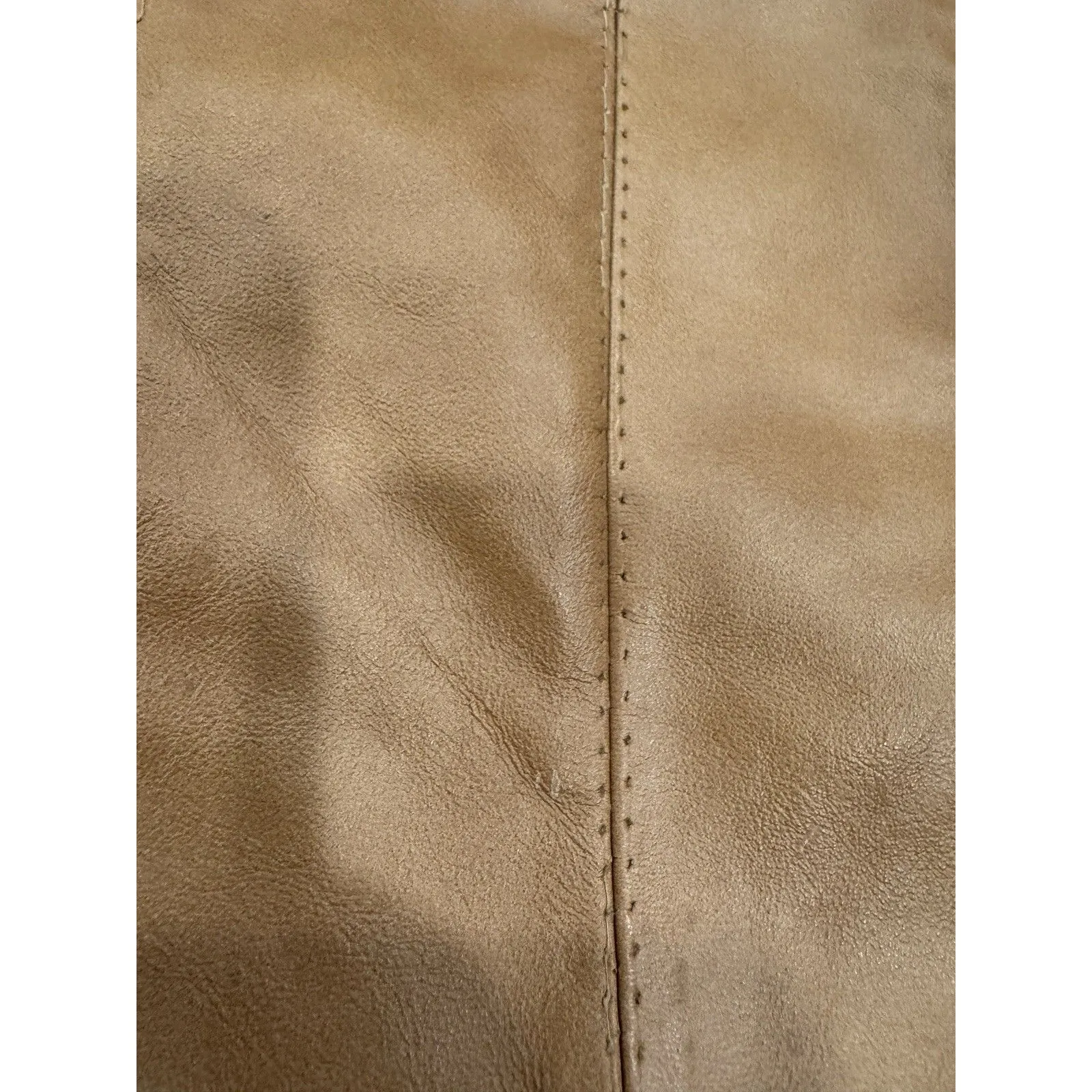 Vintage 1970’s Genuine Brown Leather And Wood Clutch Handbag With Kiss Clap - Image 8