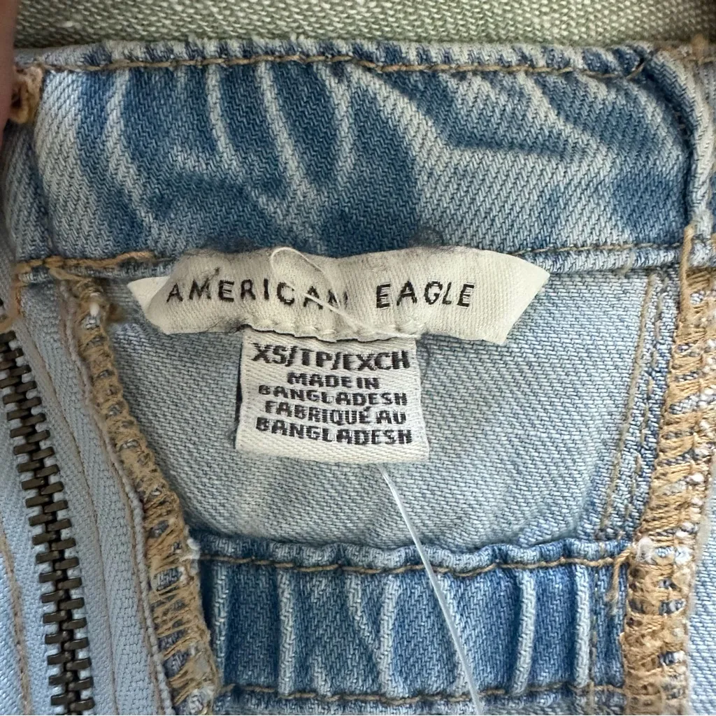 American Eagle Denim Chambray Bustier Tiered Dress Size XS NWT - Image 4