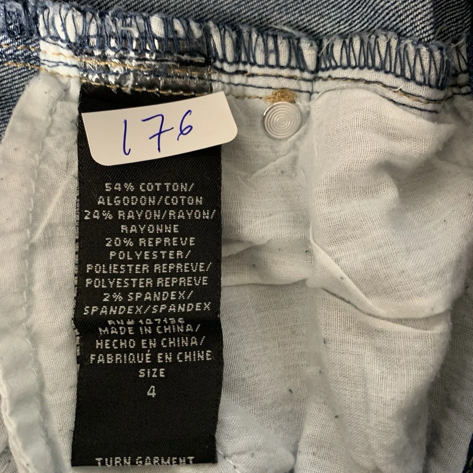 1822 Denim Adrianna Women's Size 4 Blue Skinny Leg Dark Wash Stretch Denim Jeans - Image 5