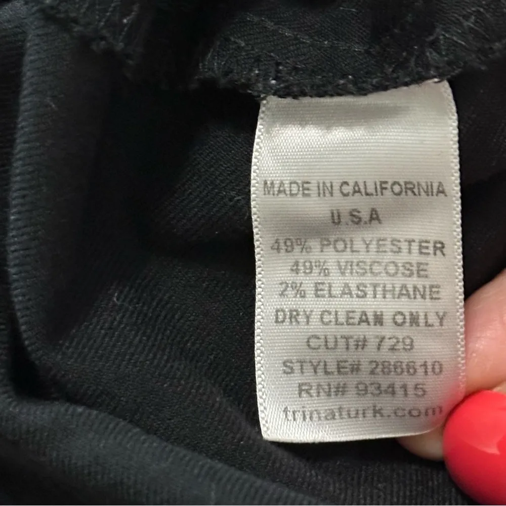 Trina Turk Women’s Size 8 Black Wide Leg Trousers Dress Pants - Image 5