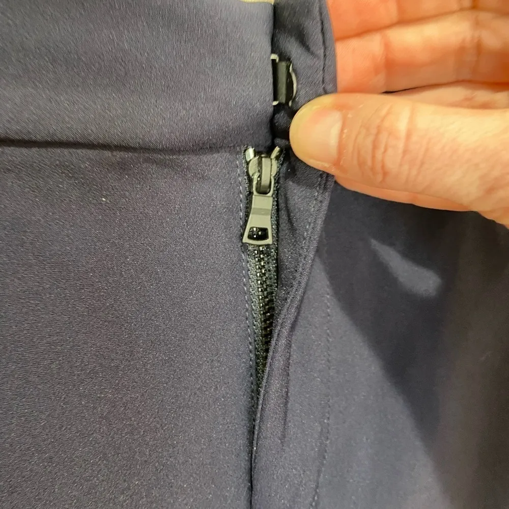 Rebecca Taylor Tuxedo Side Stripe Ankle Crop Ava Techy Pants Size 8 Navy - Image 4