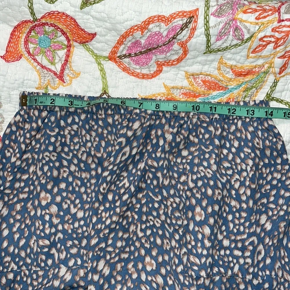 UMGEE medium leopard print skirt pockets front not lined elastic waistband NWT - Image 12