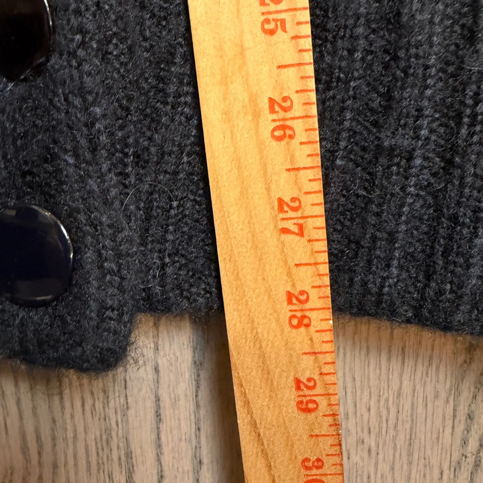 Vtg Monto par le Chois Black Abstract Chunky Knit Cardigan Sweater Buttons M Size M - Image 7