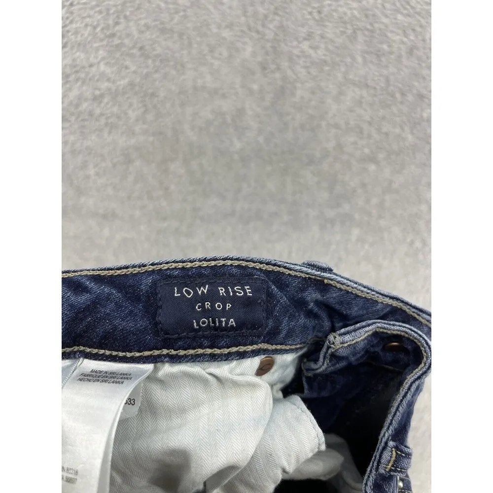 Lucky Brand Women's Blue Denim Jeans Low Rise Crop Lolita Size 6 Cotton - Image 5