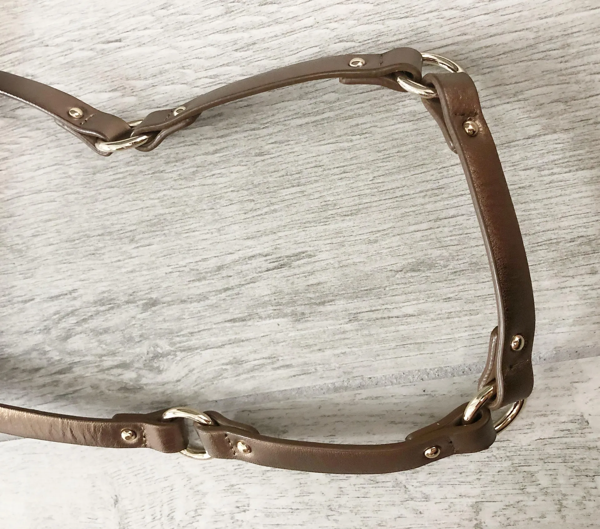 Bronzed Gold Skinny Belt - Image 6