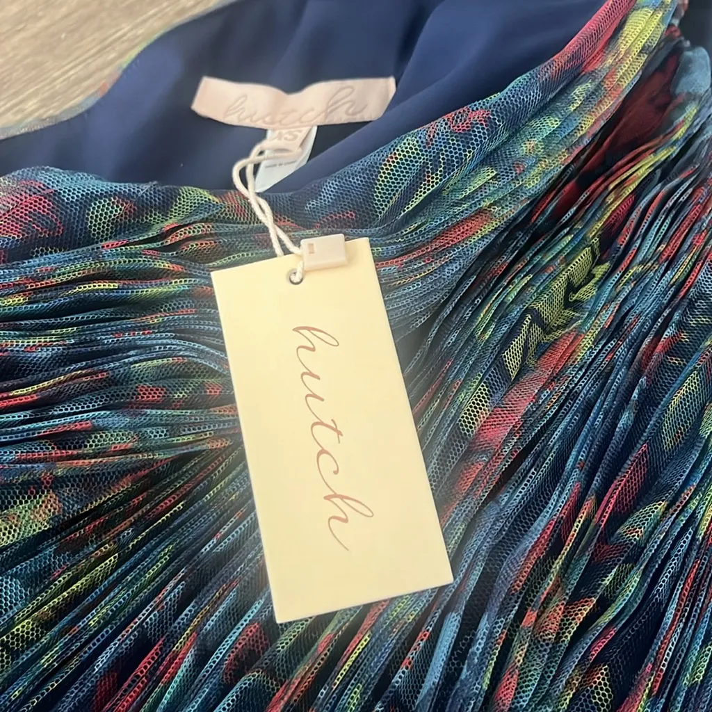 Hutch Lia One shoulder top peplum pleated multicolor size XS NWT - Image 9