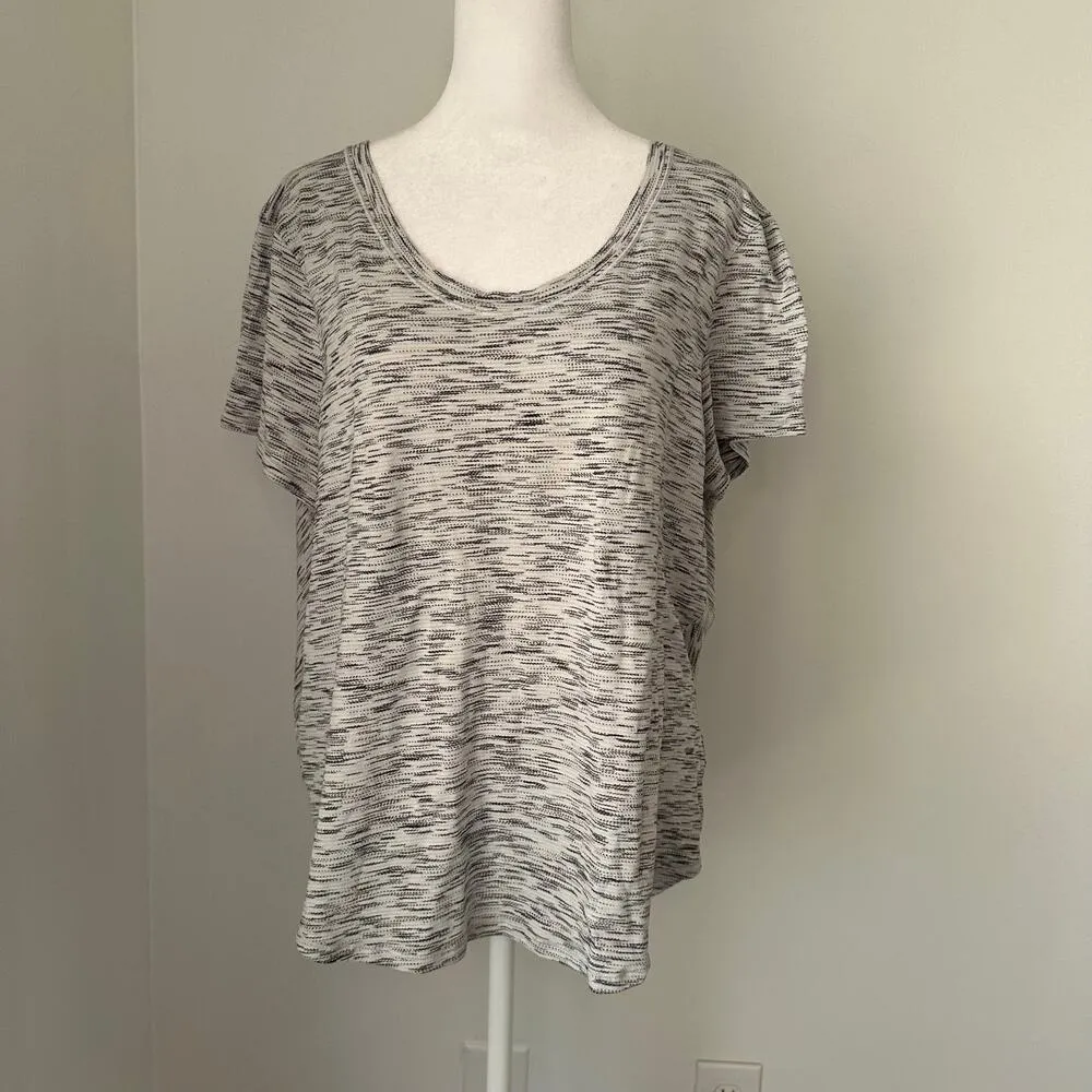 Lululemon light gray & white short-sleeve athletic top - Image 2