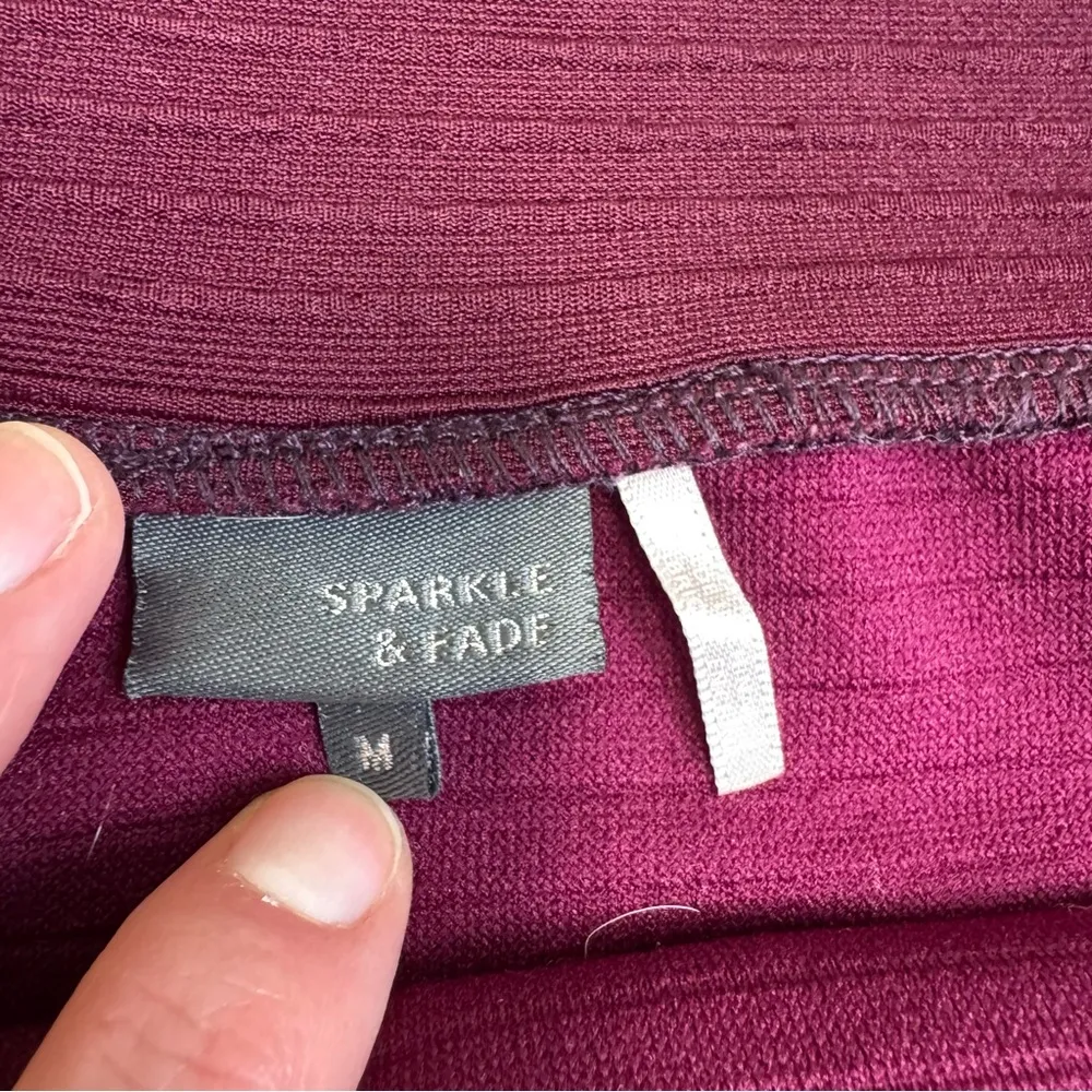 Sparkle & Fade Women's Pencil Skirt Plum Purple M Med Medium Lightweight Stretch - Image 5