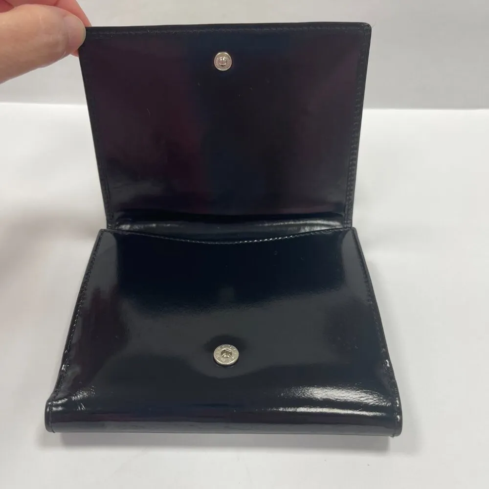 Gucci Patent Leather Compact Bifold Wallet - Black - Preowned - Image 4