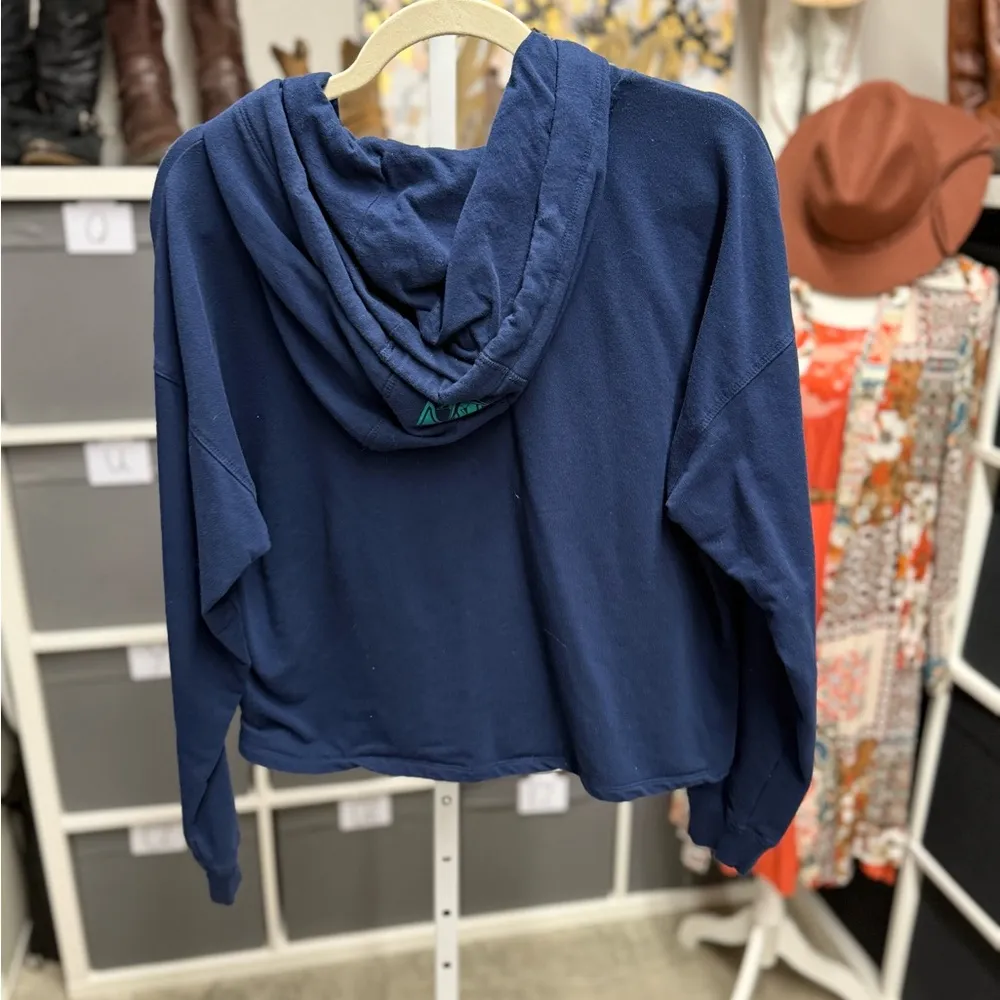 DKNY Seattle Mariners Baseball Sport Women's Zoey Crop Full-Zip Hoodie - Image 5