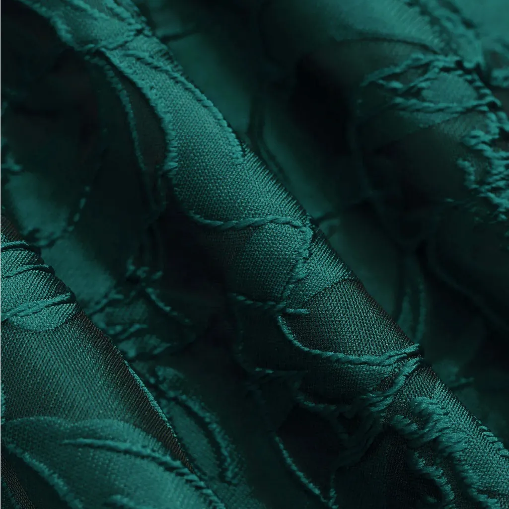 Rihoas Green Sweetheart Neck Jacquard Midi Dress Size XS - Image 7