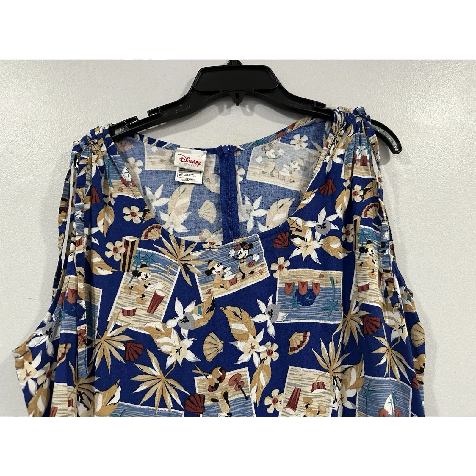 Disney Hawaiian Multicolor Floral Print Midi Dress XL - Image 2