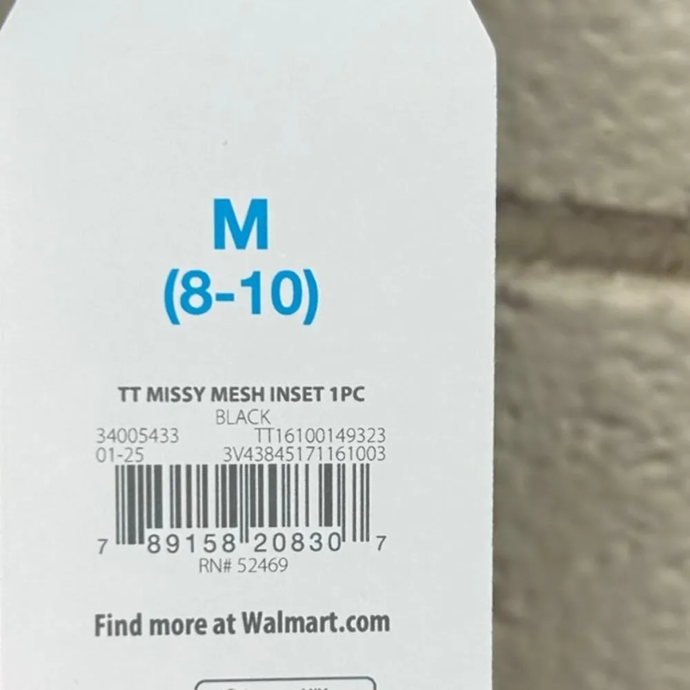 Time and Tru Women's and Women's Twist Knot One Piece Swimsuit size M NWT Black Size M - Image 7