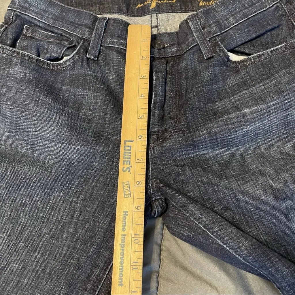 7 For all Mankind Low Rise Bootcut Jeans Women's 28 Dark Wash Denim Solid - Image 6