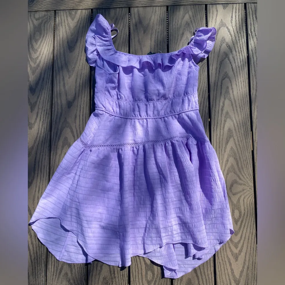 NWT Wild Fable medium purple mini dress ruffle tiered lilac dainty feminine - Image 7