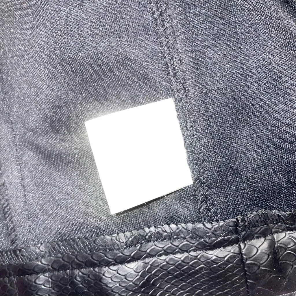 Charlotte Russe Black Faux Leather Bustier Top Women Size S Goth Babydoll Snake - Image 7