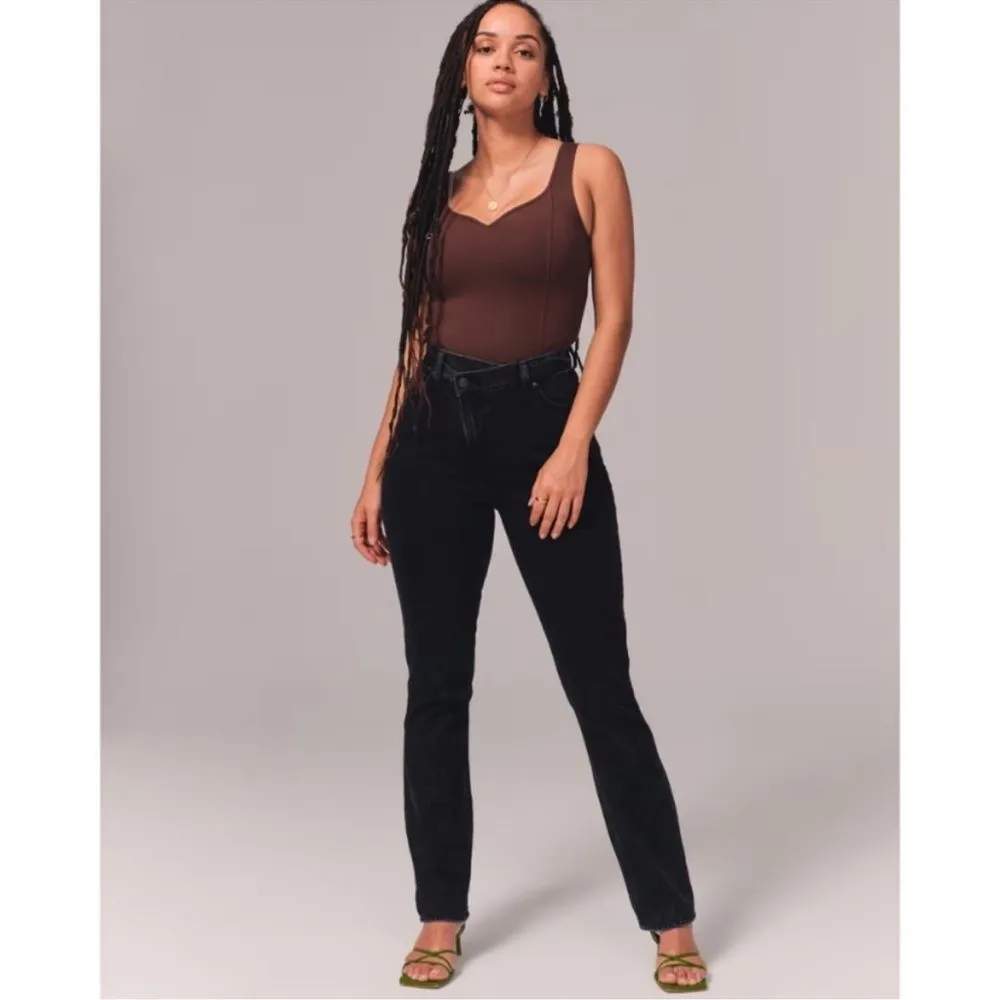 Abercrombie Fitch Curve Love 90’s Slim Straight Ultra High Rise Jeans 25/0 Short - Image 6