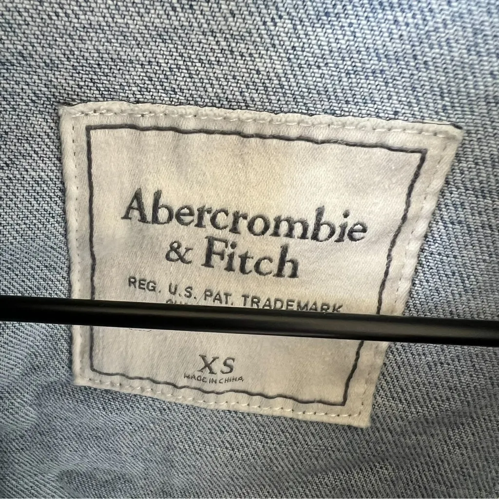 Abercrombie Oversized Denim Button Down Shacket in Blue - Image 6