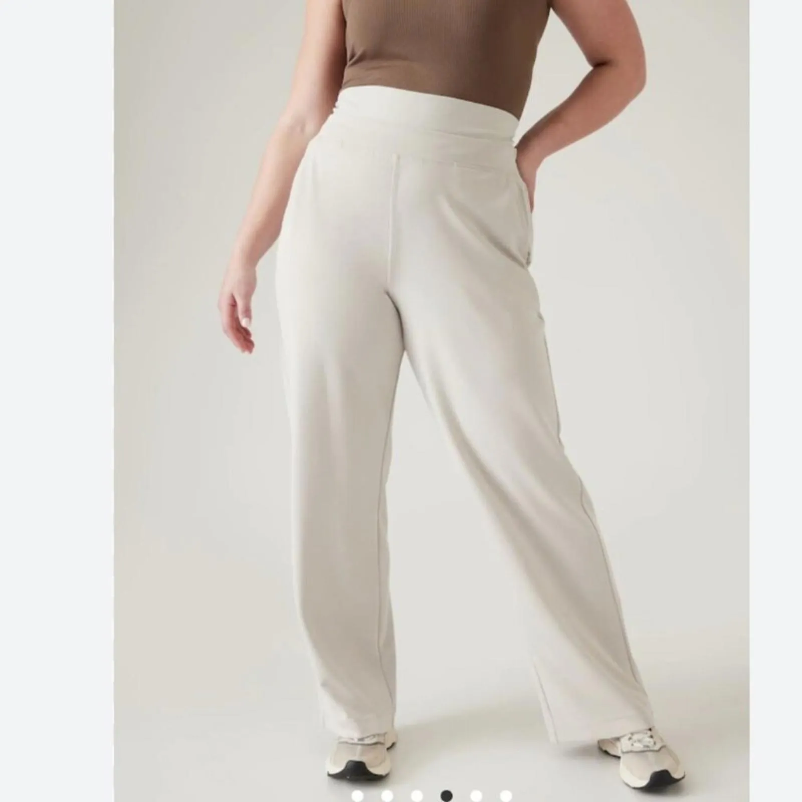 Athleta Seasoft Modal Pant in Abalone White High Rise Wide Leg Stretch XL $119 - Image 3