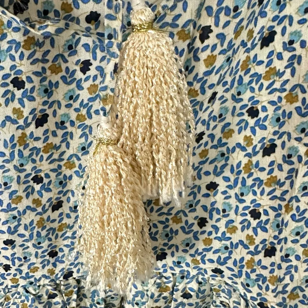 Miss June Floral Prairie Hi Lo Maxi Skirt Small Prairie Gypsy Western Bohemian Tan - Image 6