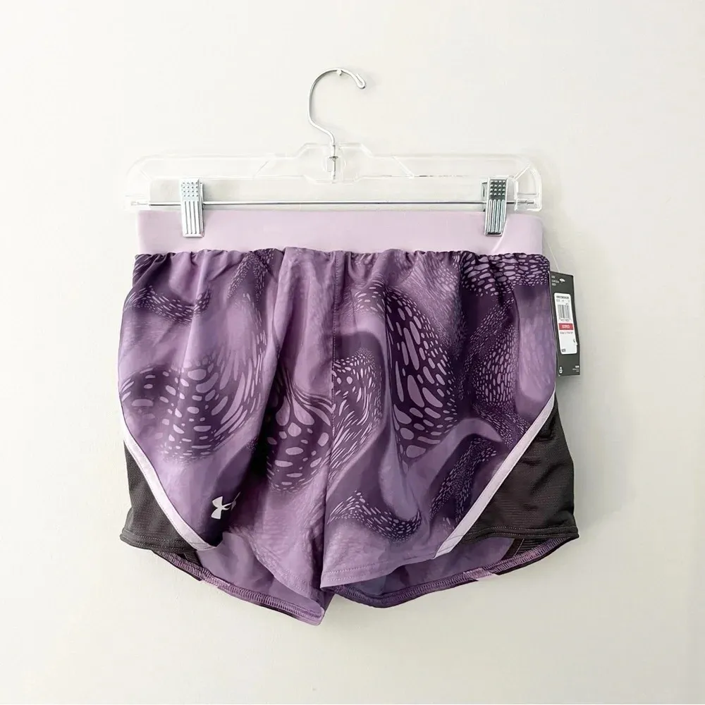 NWT Under Armour HeatGear Women UA Mileage 2.0 Purple Loose Shorts Size XS - Image 5