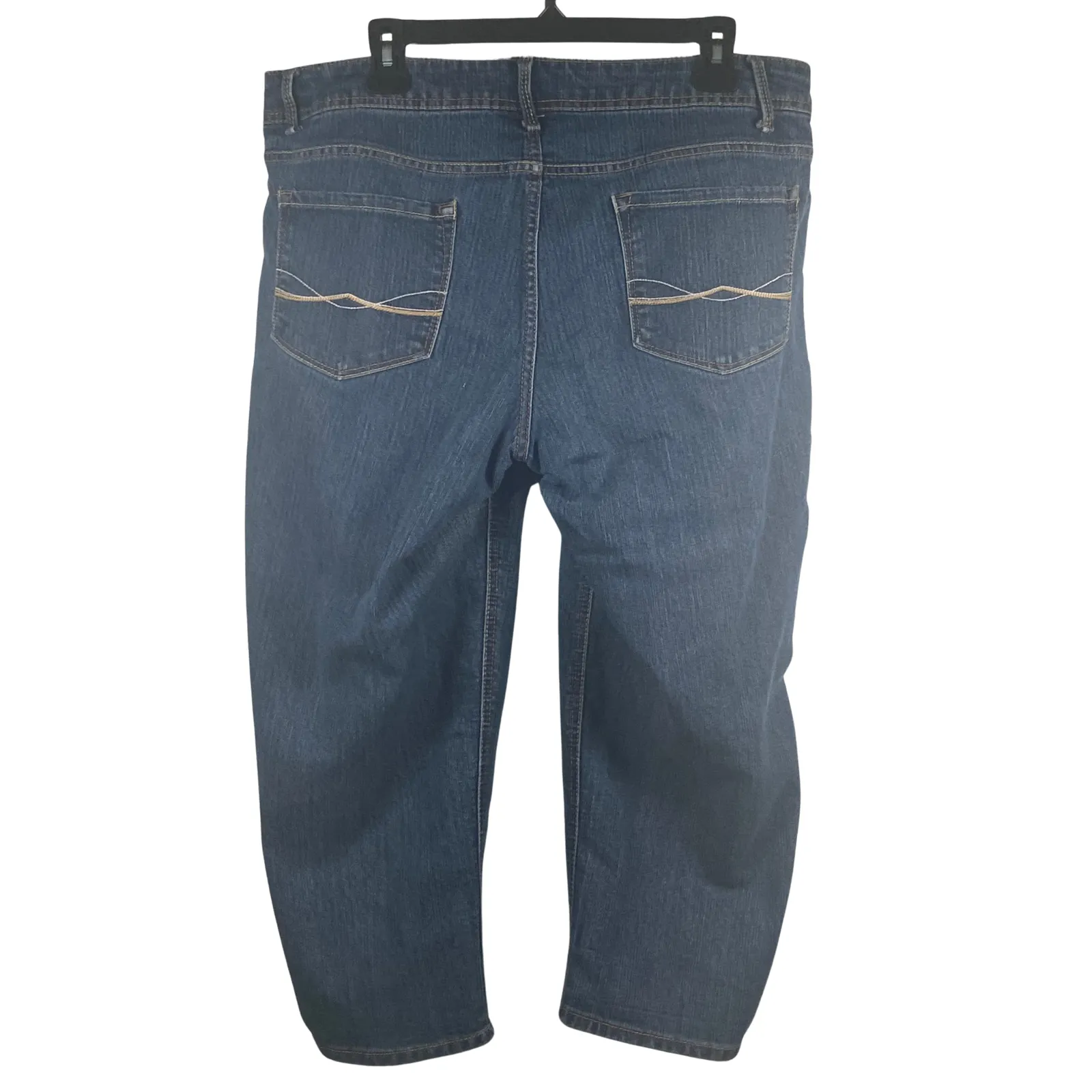 Faded Glory Jeans Women 16 36x22 Blue Stretch Denim Cropped Everyday Casual Pant - Image 2