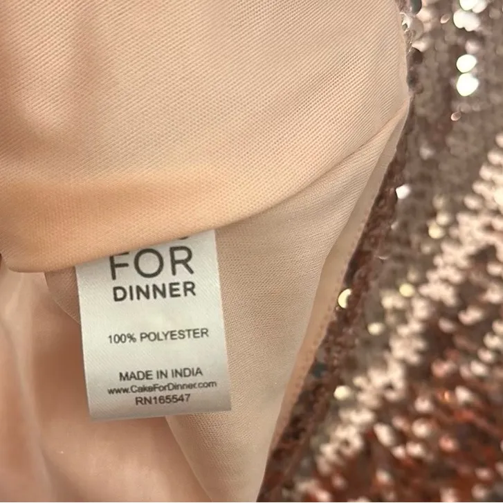 Cake For Dinner Sequined Top Size Small Pink - Image 6
