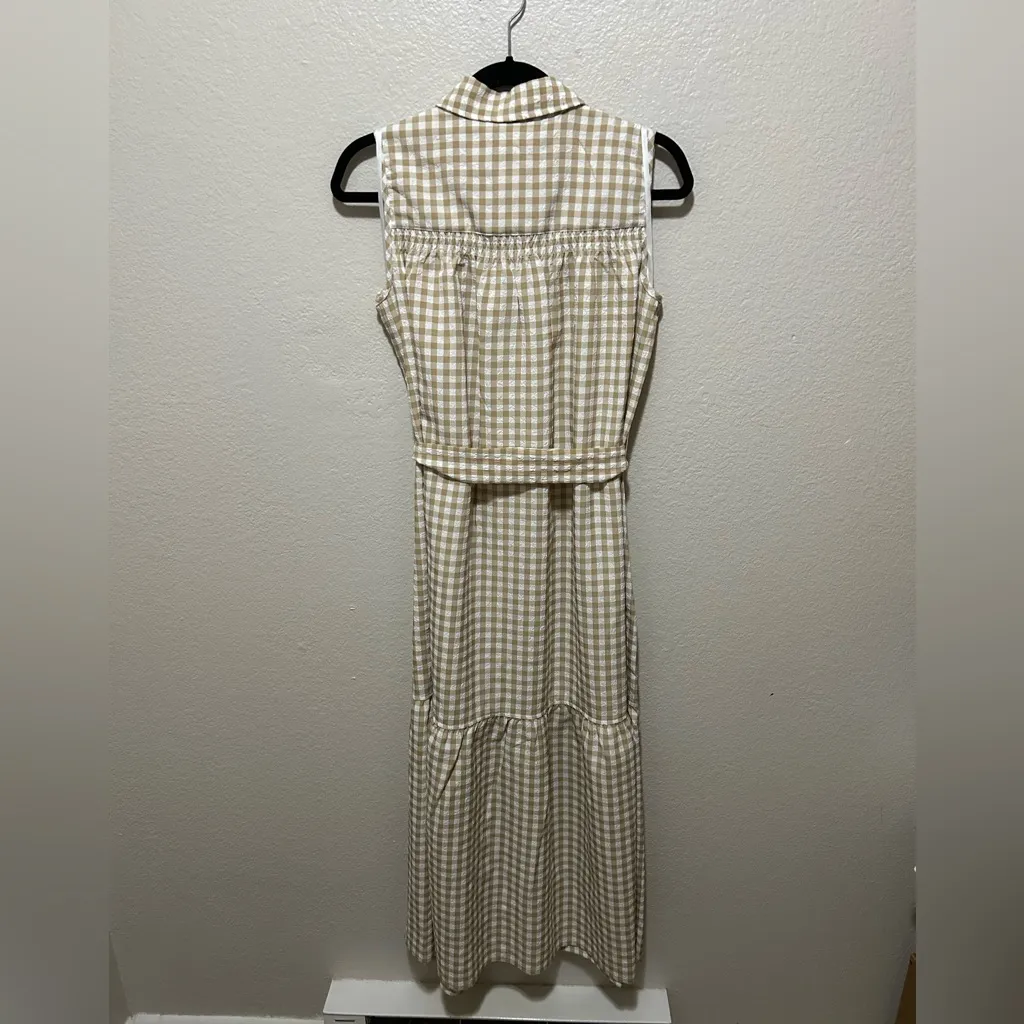 NWOT Tommy Hilfiger Gingham Tie-Waist Midi Dress Size 6 | Preppy Cottagecore - Image 4