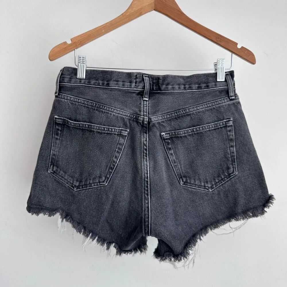 Agolde Denim Shorts Womens 25 Black Micah Cut Off Jean Festival Boho Minimalist - Image 4