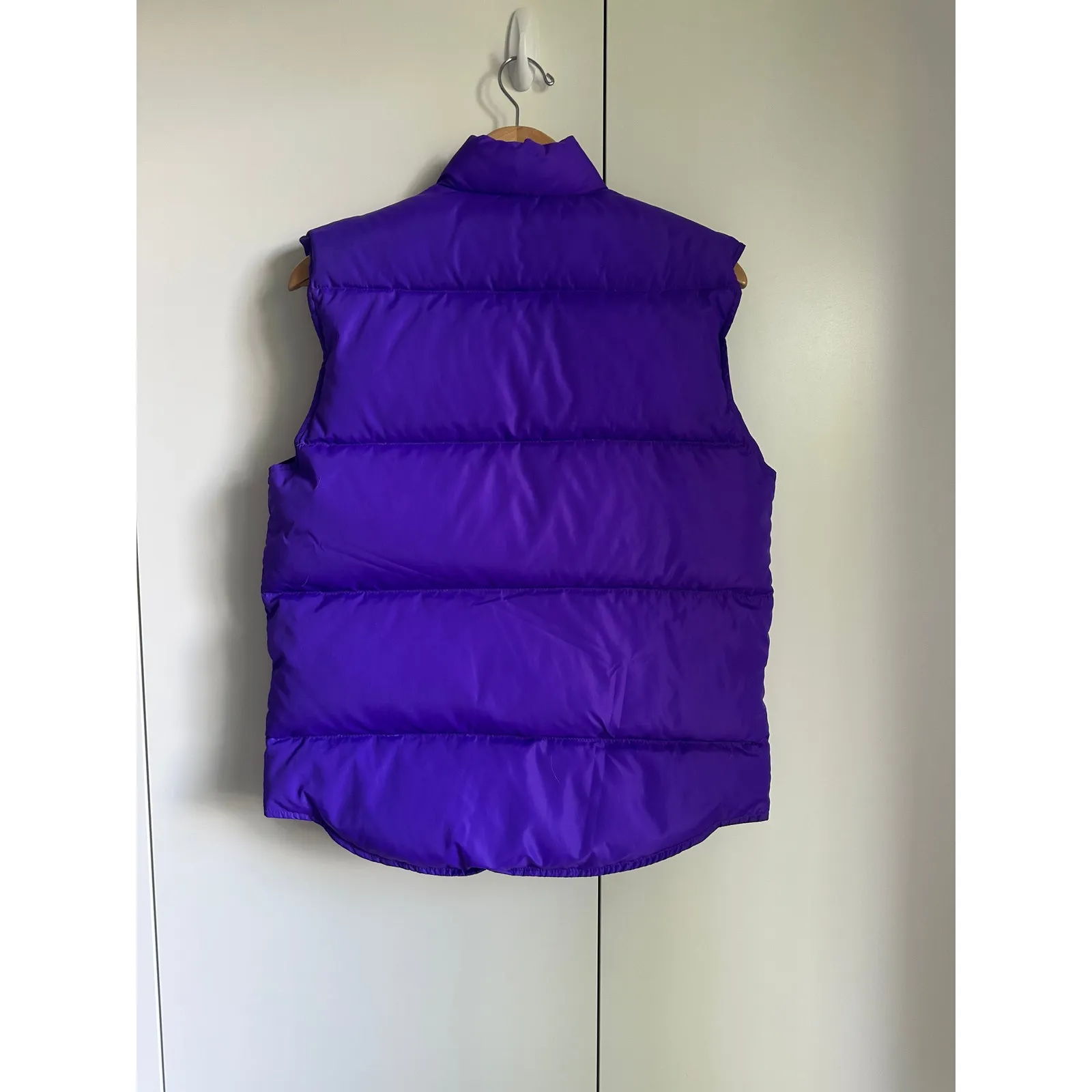 Lands' End Vintage down Puffer Vest Purple Size Small Unisex Outdoor Camping - Image 4