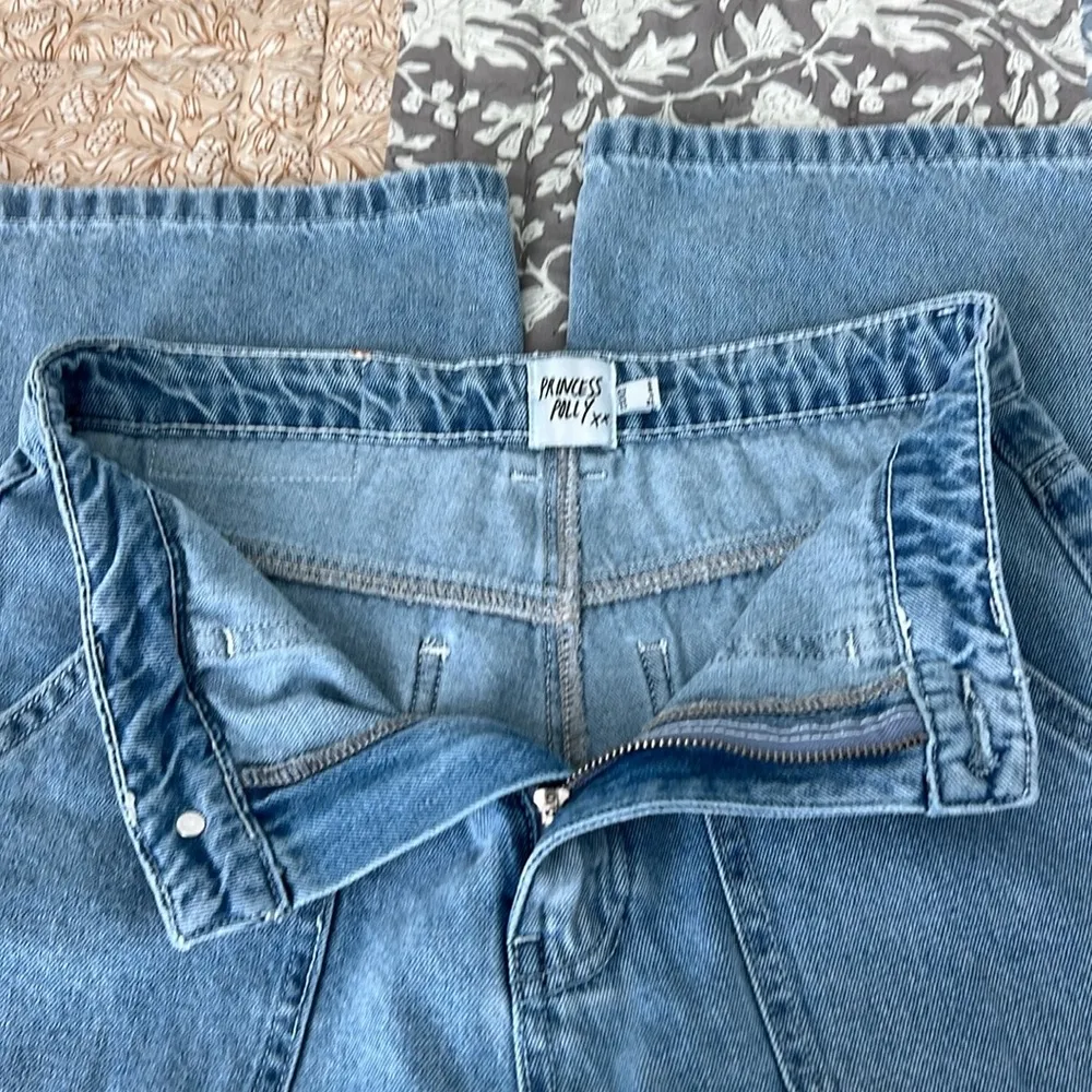 Princess Polly Calcetto Wide Leg High Waist Denim Jean Size 4 - Image 8