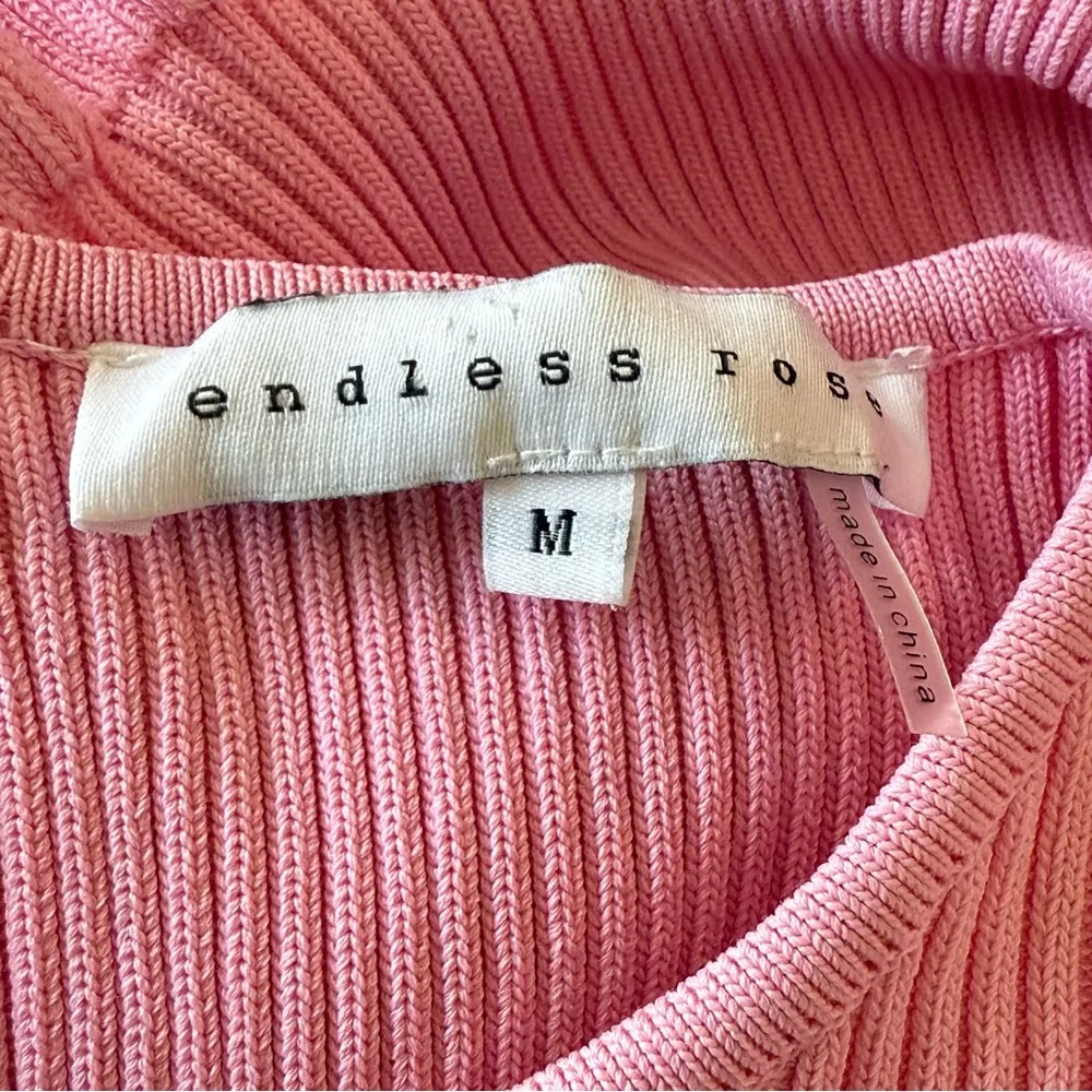 English‎ Rose Ribbed Puff Sleeve Top Size Medium - Image 7