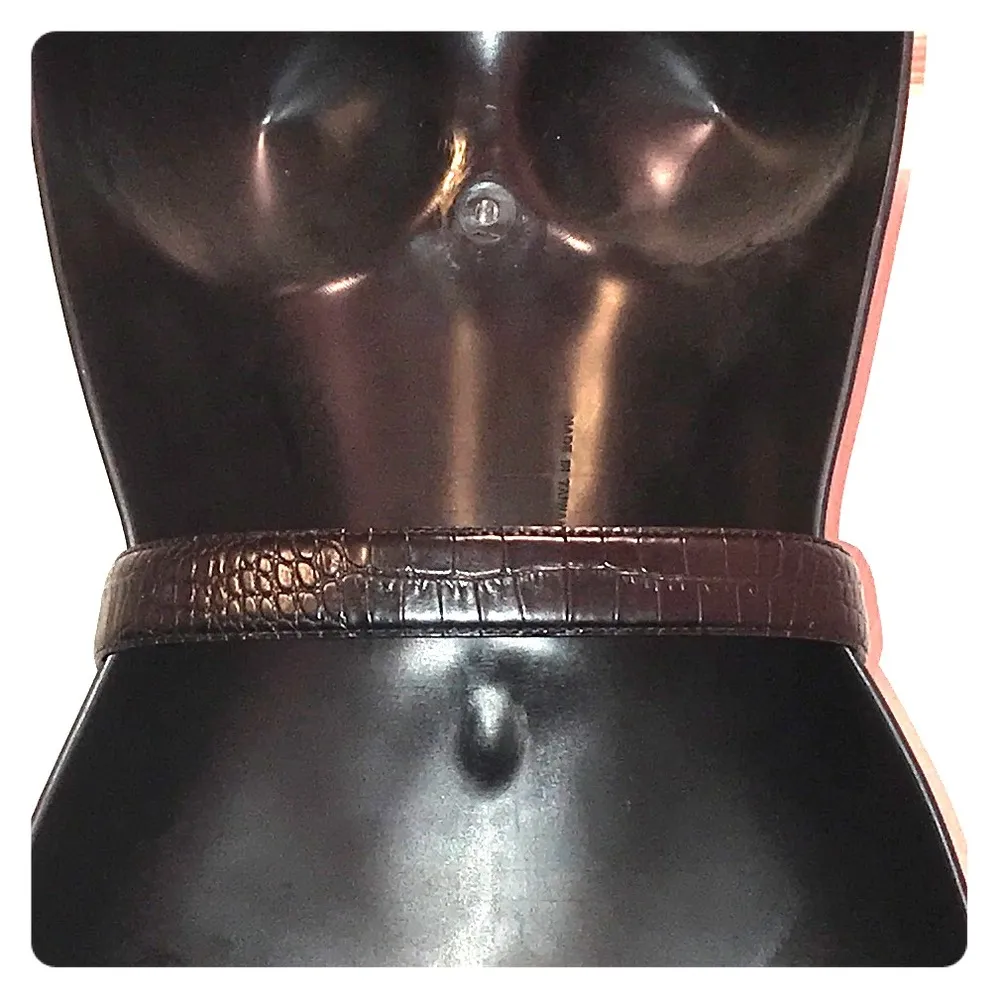 🇺🇸 Brighton Black Leather Belt w/Silver Buckle - Image 2