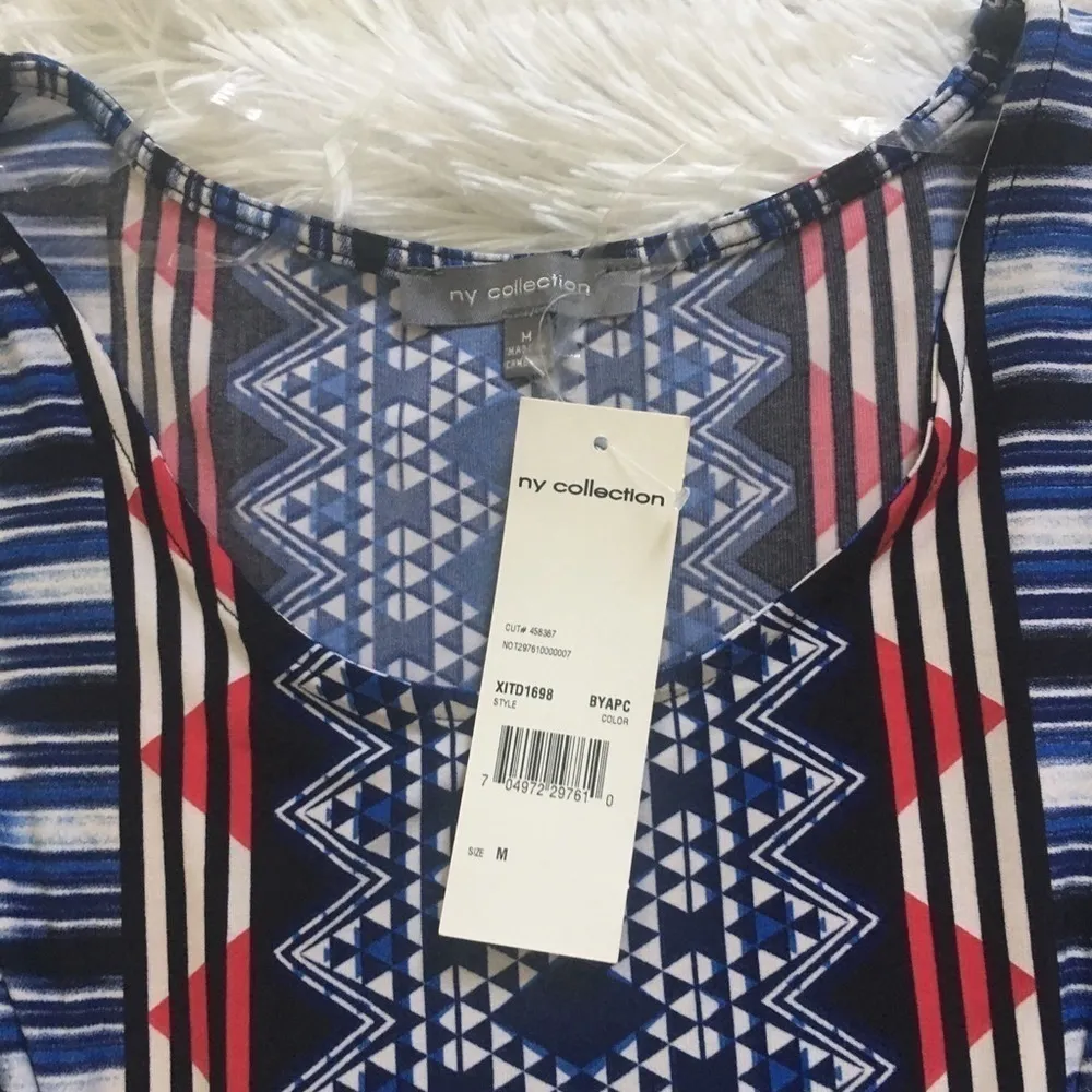 NY collection Women’s geo print boho A line dress size Medium - Image 4