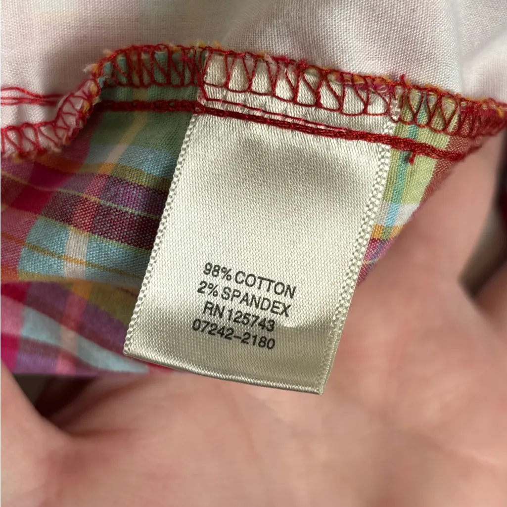 Christopher & Banks Woman’s Plaid Pink Y2K Casual Summer Bermuda Shorts Size 16 - Image 8