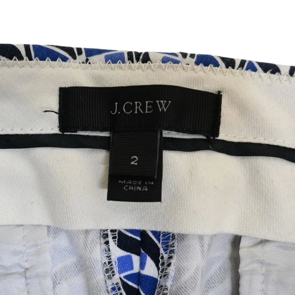 J. Crew Womens 2 Campbell Capri Crop Pants in Abstract Wave Blue - Image 10