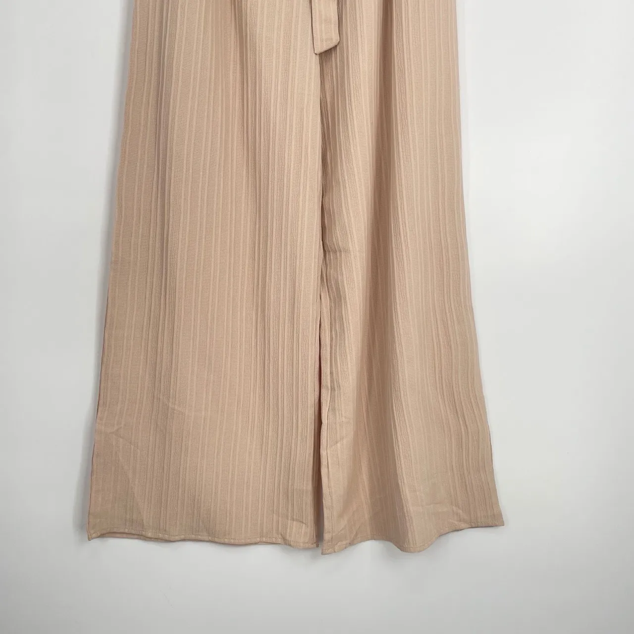 Allegra K Women's Pockets Tie Knot High Waist Wide Leg Paperbag Pants Size M - Image 6