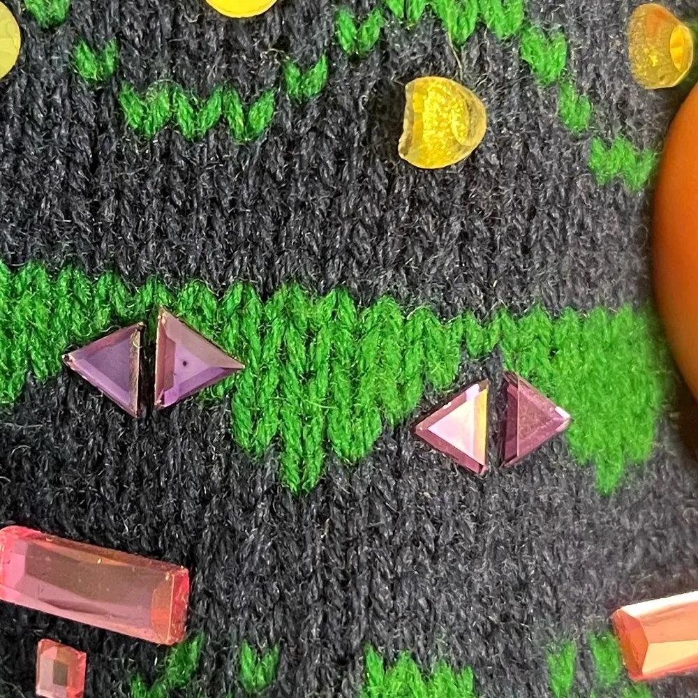 Talbots blue womens sweater fair isle lambs wool size 1X - Image 4