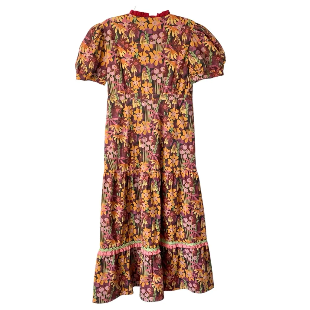 Marie by Victoria Dunn Genevieve Dress Midnight Rose Print large Plum Floral Purple - Image 6