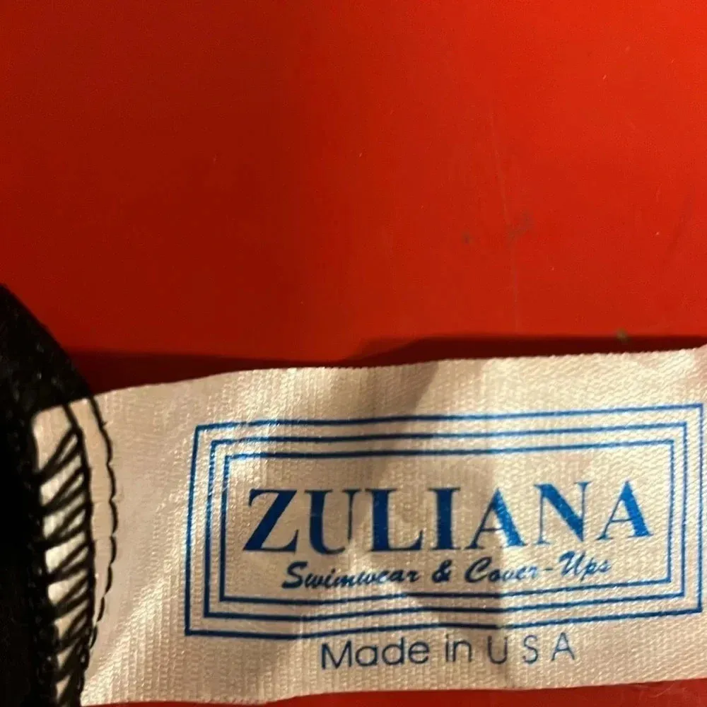 Zuliana Size Small One Piece Cheeky Swimsuit. Made in USA New With Tags. Black - Image 7