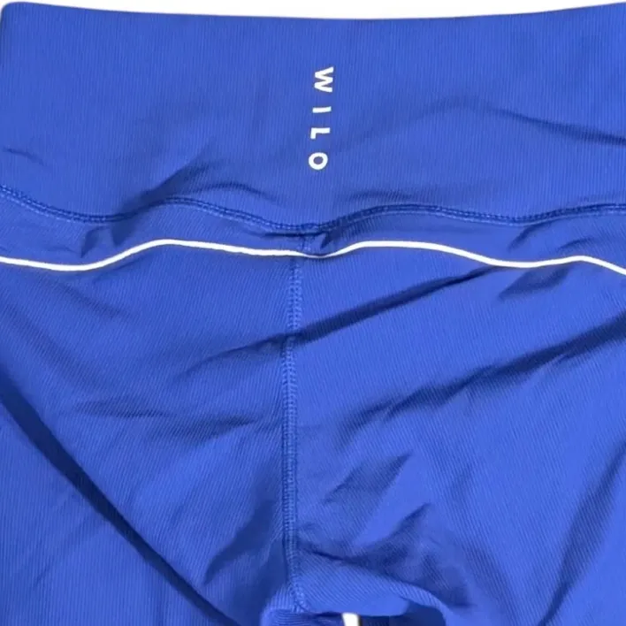 WILO THE LABEL ANTHRO COBALT BLUE LIME Beige White Colorblock Leggings Size S - Image 4