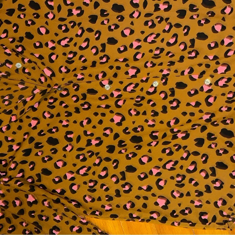 J Crew Cheetah Leopard Animal Print Business Casual Dress Blouse - Image 4