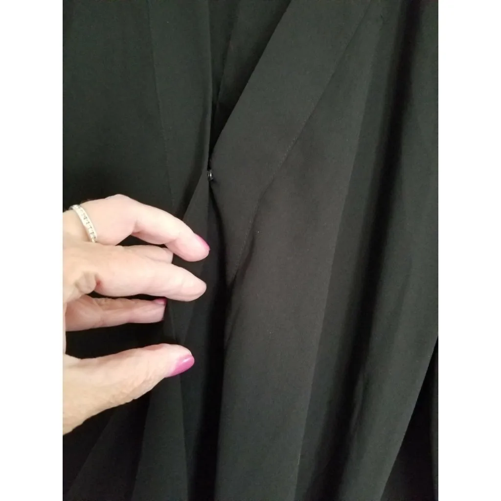 Chelsea28 Womens Faux Wrap Top Long Sleeve V Neck Blouse Black Size (M) - Image 10