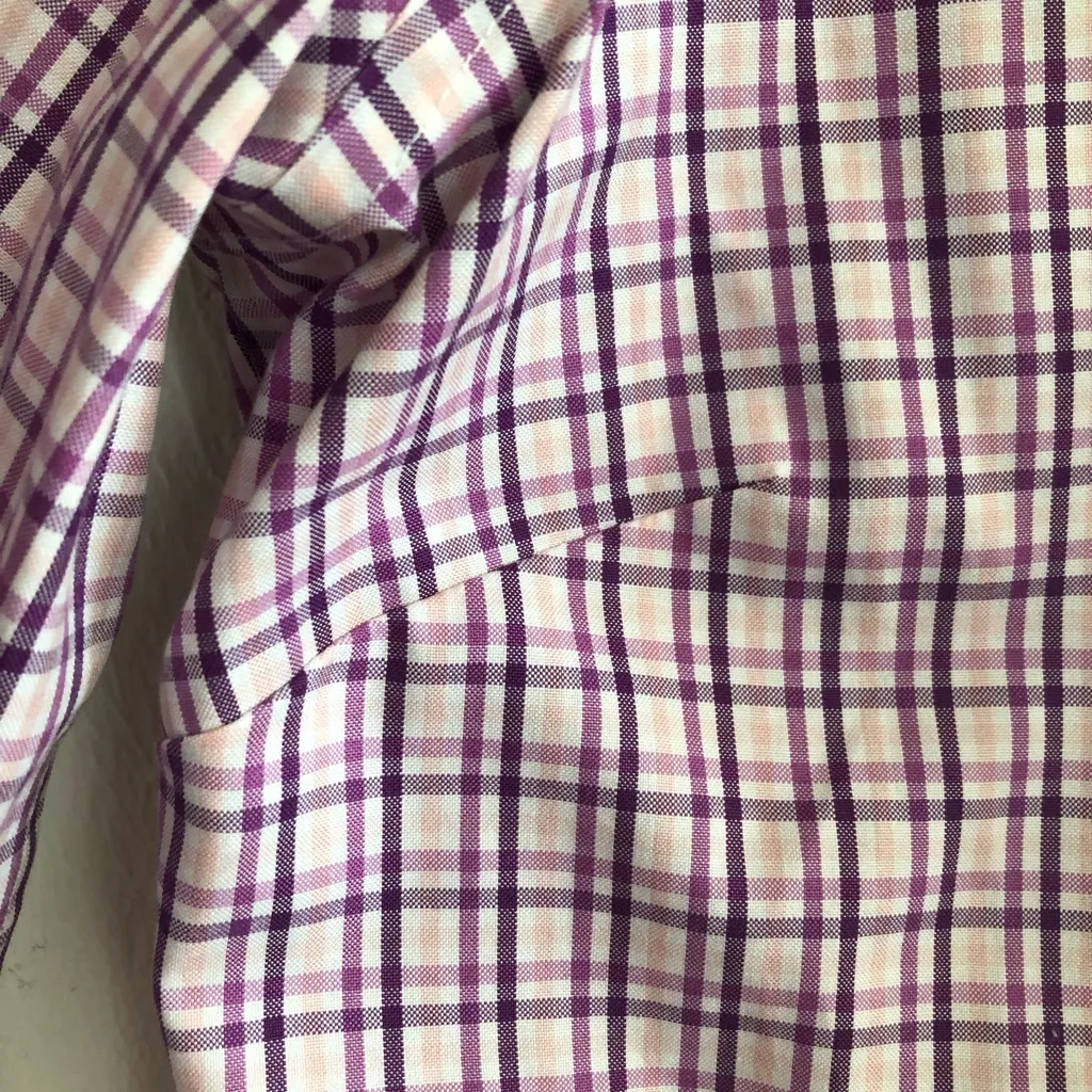 LANDS END Womens Buttoned Down Shirt Size 10 No Iron Pinpoint Oxford Cotton - Image 7