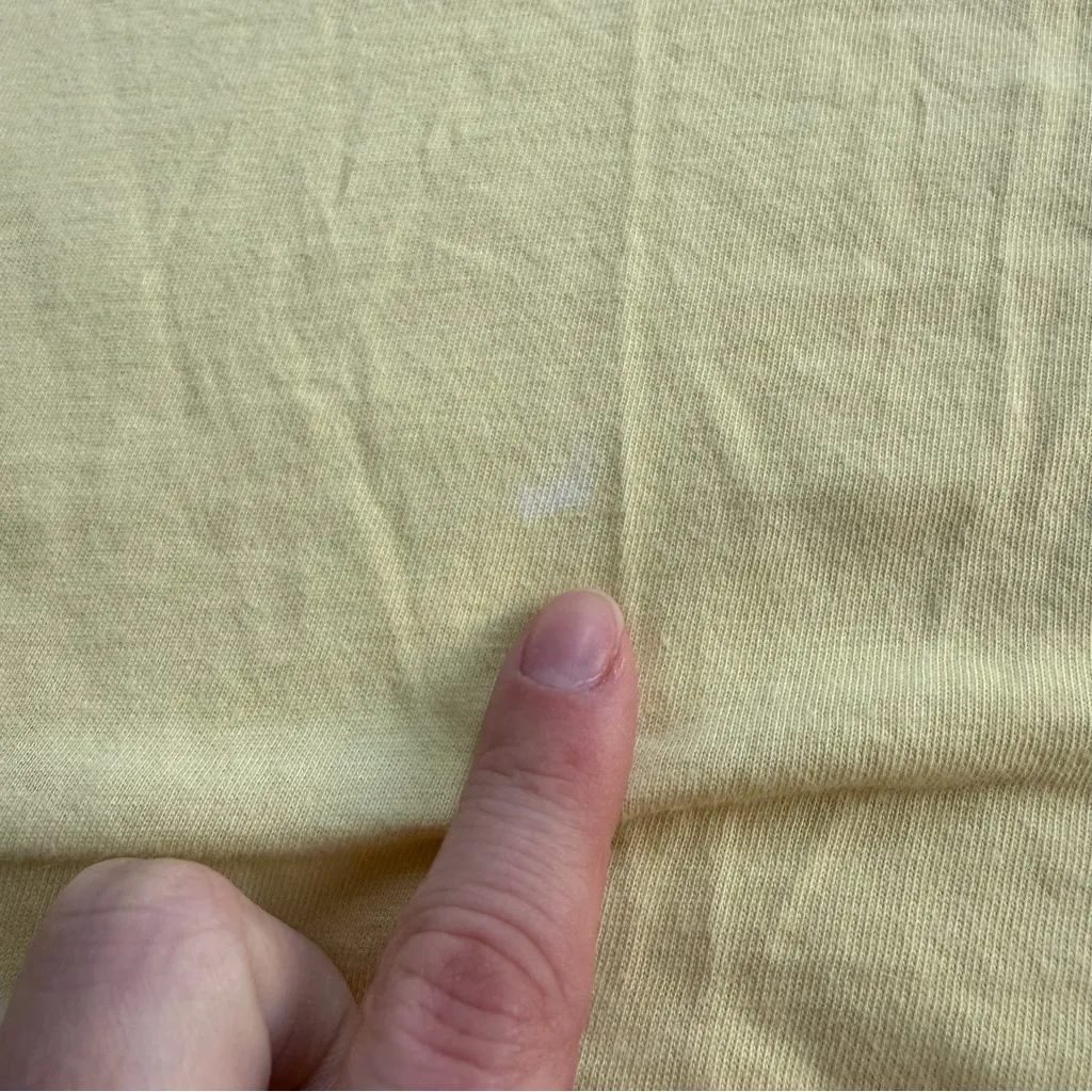 Life Is Good Yellow Tank Top With Purple Flower Size Large - Image 4