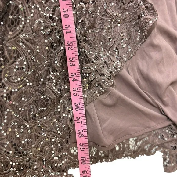 Alex Evenings Women One Shoulder Sequin Lace A-Line Gown Formal dress  Size 8 - Image 11