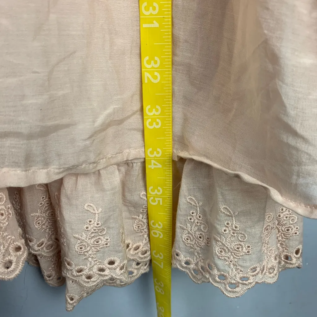 Soft Surroundings size 1x pink Blush Tunic Lace Hem lightweight casual silk cott - Image 11