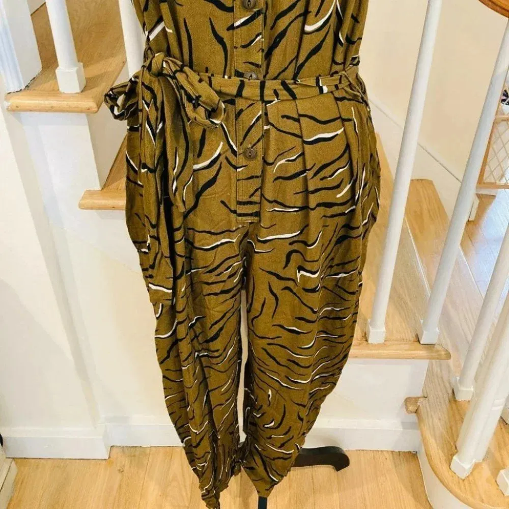 Anthropologie Corey Lynn Calter Cody Oliver Tiger Print Jumpsuit - Image 11